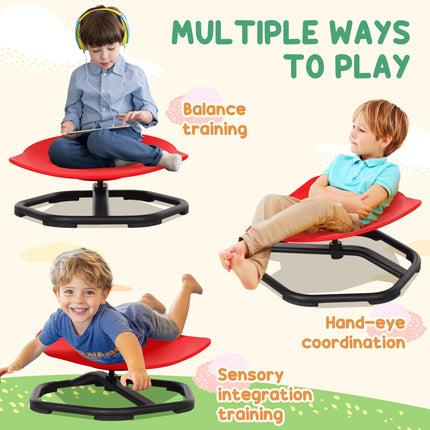 Sensory Spinning Chair for Toddlers with Multiple Modes - Red