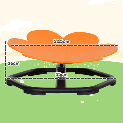 Sensory Spinning Chair for Autism Kids with Non-Slip Base - Orange
