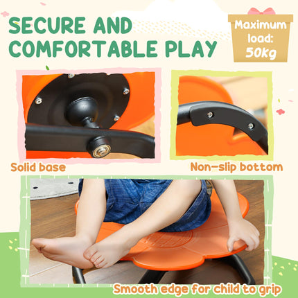 Sensory Spinning Chair for Autism Kids with Non-Slip Base - Orange