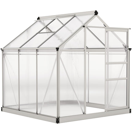 6 x 6ft Polycarbonate Greenhouse - Clear