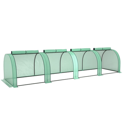 395  x 100 cm Low Tunnel Greenhouse - Green