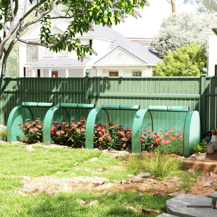 395  x 100 cm Low Tunnel Greenhouse - Green