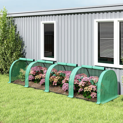 395  x 100 cm Low Tunnel Greenhouse - Green