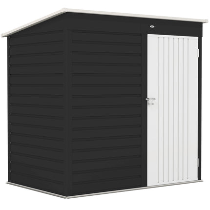 6 x 4ft Metal Garden Storage Shed with Lockable Door - Dark Grey