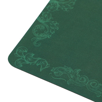Professional Texas Hold'em Poker Table Mat 239.3 x 115.5 cm 12 Player Water-Resistant with Carry Bag - Green