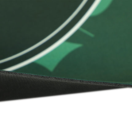 Professional Texas Hold'em Poker Table Mat 239.3 x 115.5 cm 12 Player Water-Resistant with Carry Bag - Green