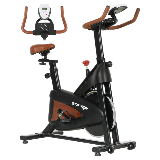 Quiet Stationary Exercise Bike with Adjustable Resistance, Seat, Black