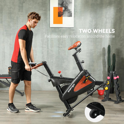 Quiet Stationary Exercise Bike with Adjustable Resistance, Seat, Black