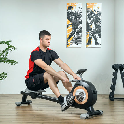 Rowing Machine, 16-Level Magnetic Rower Machine with LCD Monitor and Phone Holde