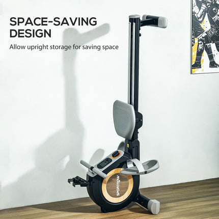 Rowing Machine, 16-Level Magnetic Rower Machine with LCD Monitor and Phone Holde