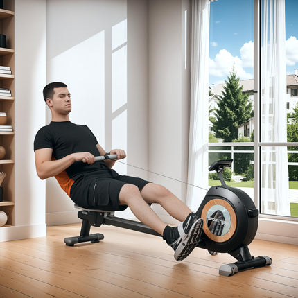 Rowing Machine, 16-Level Magnetic Rower Machine with LCD Monitor and Phone Holde