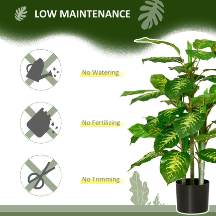 Set of 2 Artificial Evergreen Trees in Nursery Pots for Indoor Outdoor Décor - Green