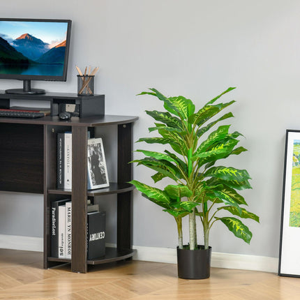 Set of 2 Artificial Evergreen Trees in Nursery Pots for Indoor Outdoor Décor - Green