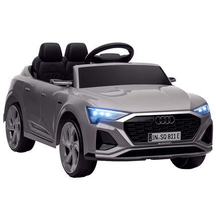 Audi Q8 e-tron Sportback 12V Ride On Car with Remote, Suspension, Headlights & Music - Grey