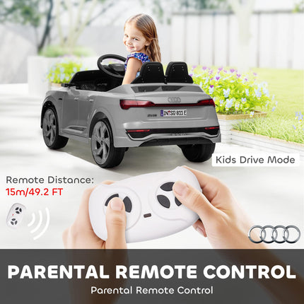 Audi Q8 e-tron Sportback 12V Ride On Car with Remote, Suspension, Headlights & Music - Grey
