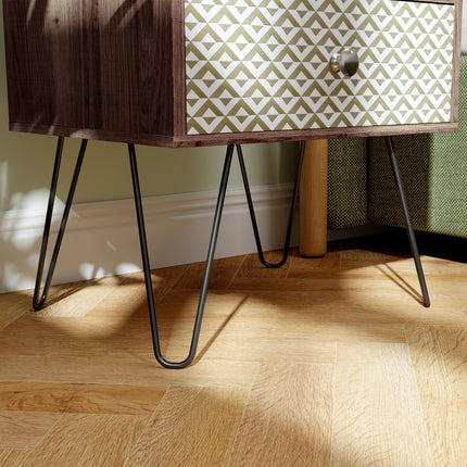 Nightstand, 2-Drawer Bedside Table, Bedside Cabinet, Sofa End Side Table for Liv