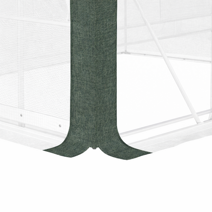 3 x 2m Walk-In Tunnel Greenhouse with Galvanised Steel Frame - White