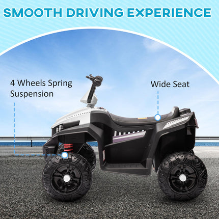 12V Kids Electric Quad Bike w/ Spring Suspension System, Forward, Backward, LED