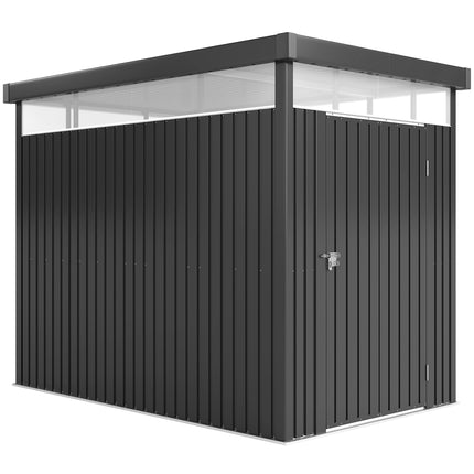 5.3 x 8.5ft Galvanised Steel Garden Shed, Metal Shed with Roof Windows, Leakage