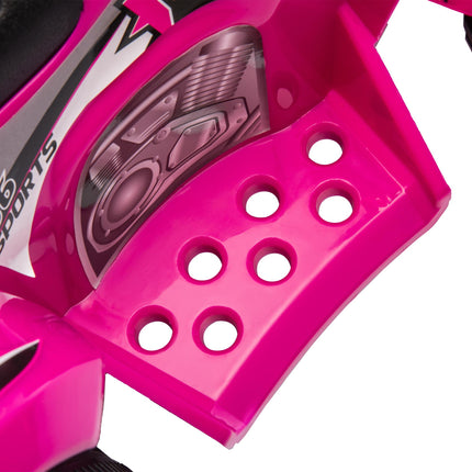6V Kids Electric Quad Bike with Music and Forward Function for Ages 2-6 - Pink