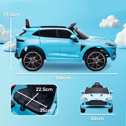 Aston Martin DBX Licensed Battery Powered Kids Electric Car, 12V Kids Ride on Ca