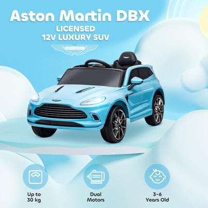 Aston Martin DBX Licensed Battery Powered Kids Electric Car, 12V Kids Ride on Ca