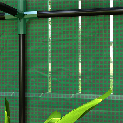 Three Shelf Steel Frame Greenhouse with Reinforced Plastic Cover 100x40x150cm - Green