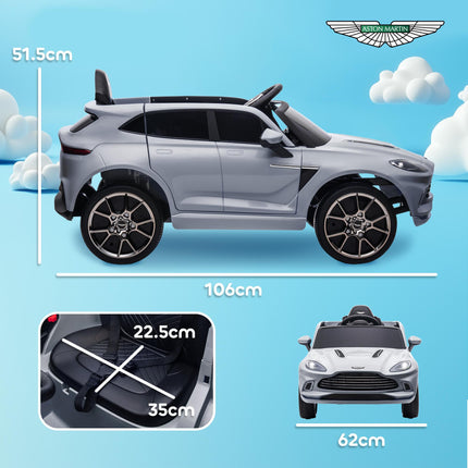 Aston Martin DBX Licensed Battery Powered Kids Electric Car, 12V Kids Ride on Ca