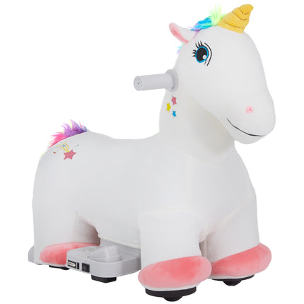 6V Electric Ride on Unicorn, Battery Powered Kids Ride on Animal Toy with Music,