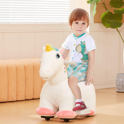 6V Electric Ride on Unicorn, Battery Powered Kids Ride on Animal Toy with Music,