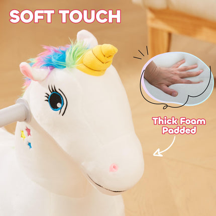 6V Electric Ride on Unicorn, Battery Powered Kids Ride on Animal Toy with Music,