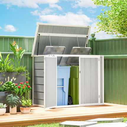 4.7 x 2.5FT Garden Shed, Lockable Outdoor Storage with Openable Lid, Small Shed