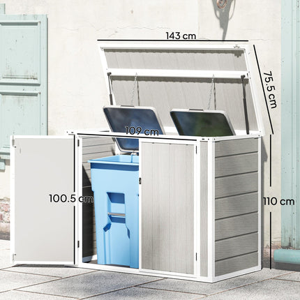 4.7 x 2.5FT Garden Shed, Lockable Outdoor Storage with Openable Lid, Small Shed