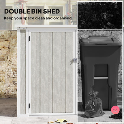 4.7 x 2.5FT Garden Shed, Lockable Outdoor Storage with Openable Lid, Small Shed