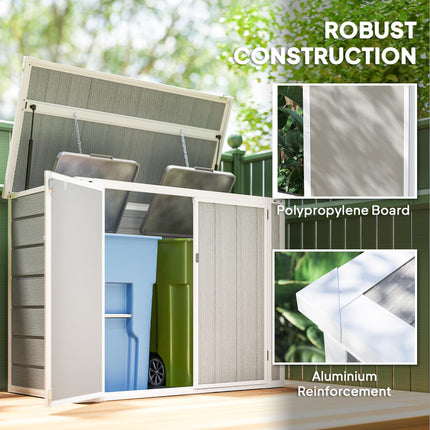 4.7 x 2.5FT Garden Shed, Lockable Outdoor Storage with Openable Lid, Small Shed