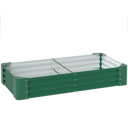 Galvanised Steel 180 x 90cm Vegetable Planter with Rust Resistance - Green