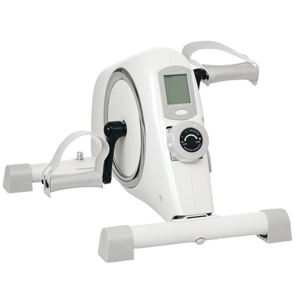 Mini Exercise Bike with 8-Level Magnetic Resistance and LCD Display - White