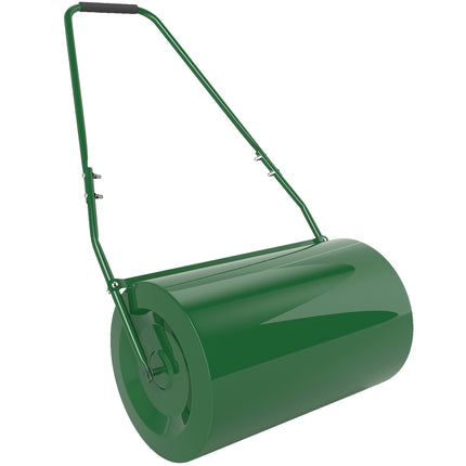 63L Heavy Duty Steel Lawn Roller with Scraper Bar - Dark Green