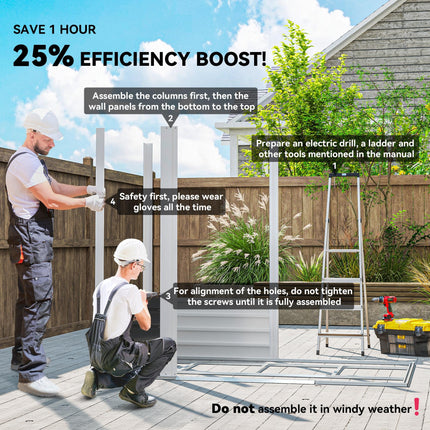 7 x 4ft Garden Shed, Easy to Assemble, Upgraded Galvanised Steel Frame with Foundation Kit, Double Doors with Lock, Outdoor Metal Shed with Vents and Gloves, Garden Storage Shed, Green