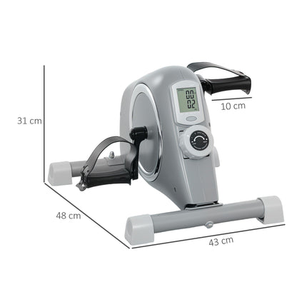 Mini Exercise Bike with 8-Level Magnetic Resistance and LCD Display - Grey