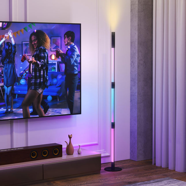LED Floor Lamp with Reading Light, 360¬∞ RGB Detachable Corner Floor Lamp with A