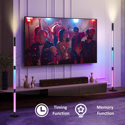 LED Floor Lamp with Reading Light, 360¬∞ RGB Detachable Corner Floor Lamp with A