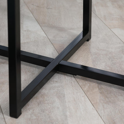 Set of 2 Round Side Table with Metal Legs, Modern End Table Bedside Table for Li
