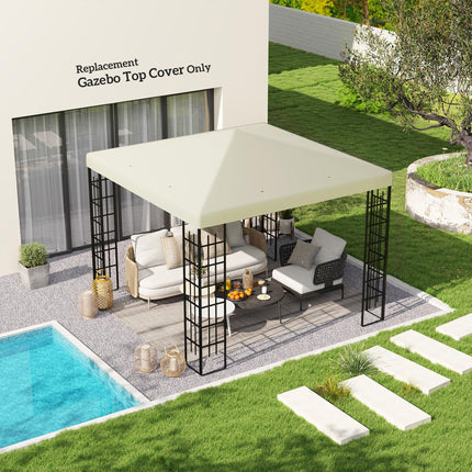 3x3m Gazebo Replacement Canopy for SKU 84C-303 - Cream Polyester
