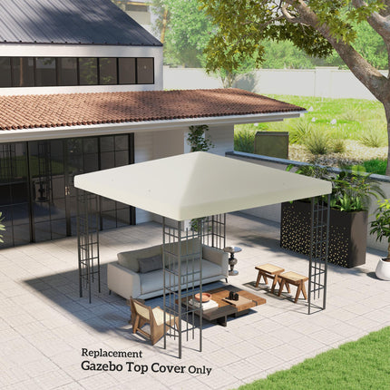 3x3m Gazebo Replacement Canopy for SKU 84C-303 - Cream Polyester