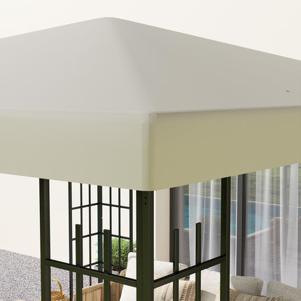 3x3m Gazebo Replacement Canopy for SKU 84C-303 - Cream Polyester