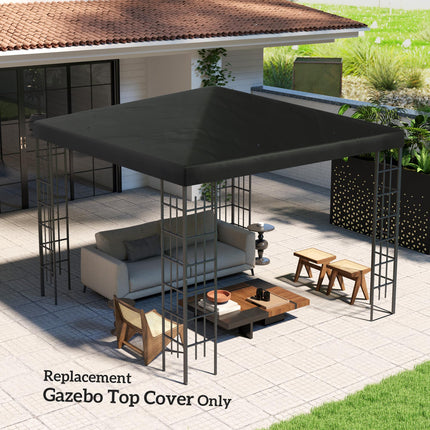 3 Piece 3x3m Gazebo Canopy Replacement with UPF30 - Black