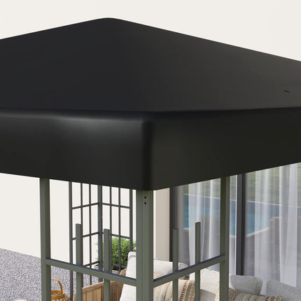 3 Piece 3x3m Gazebo Canopy Replacement with UPF30 - Black