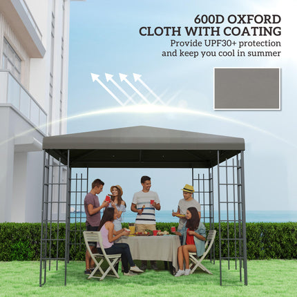 3 x 3m Gazebo Replacement Canopy Top 3 Piece - Grey