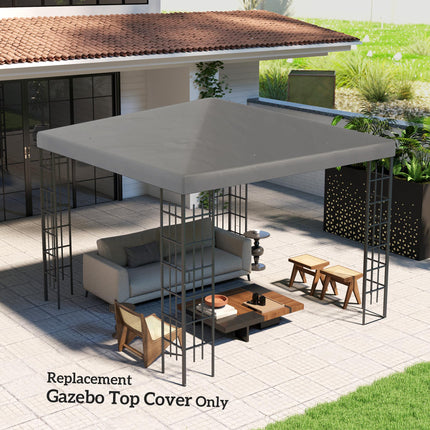3 x 3m Gazebo Replacement Canopy Top 3 Piece - Grey
